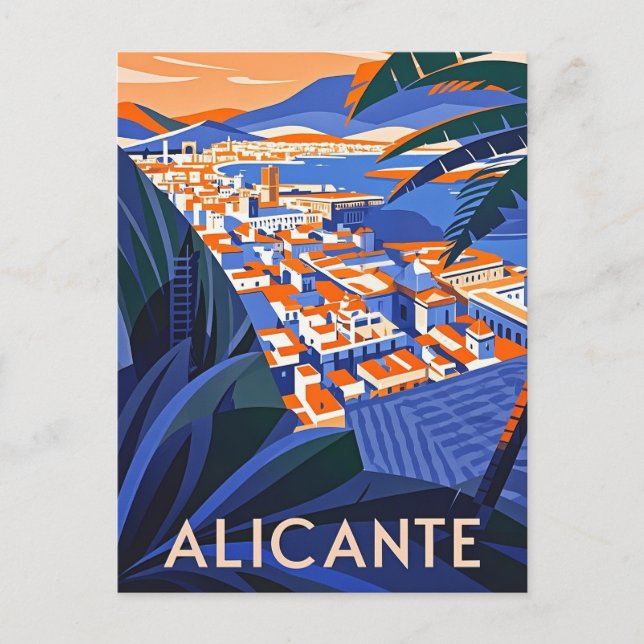 Alicante Spanien Vykort (Framsida)