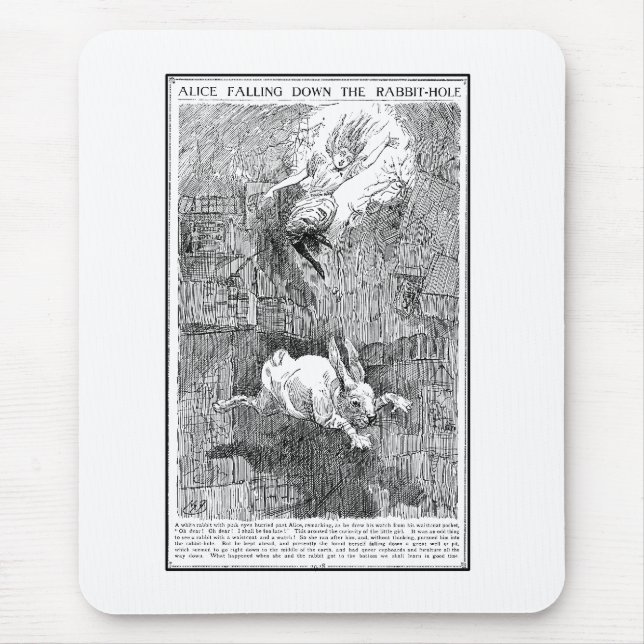 Alice att falla besegrar Kanin-Hål Musmatta (Framsidan)