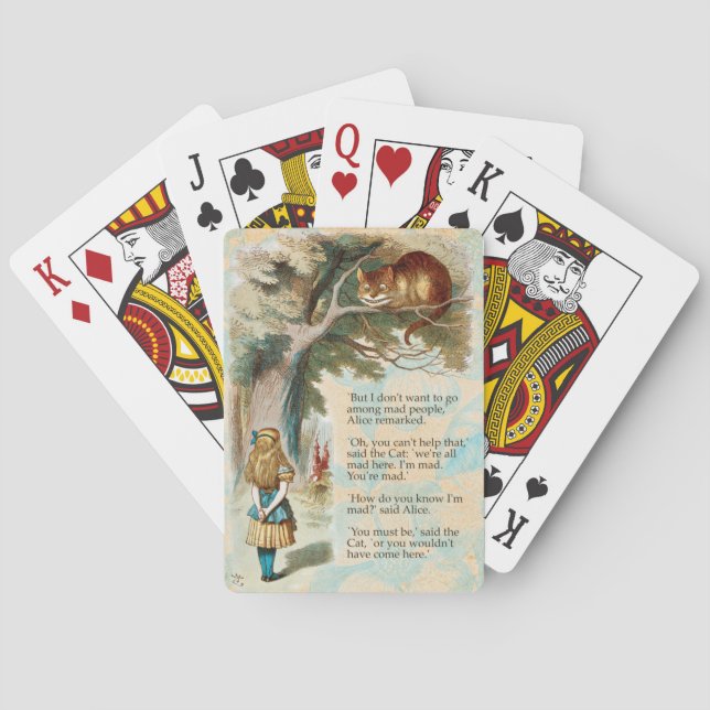 Alice Äventyr i Underlandet Cheshire Cat Casinokort (Baksidan)