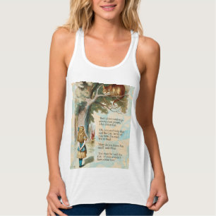 Alice Äventyr i Underlandet Cheshire Cat Linne Med Racerback
