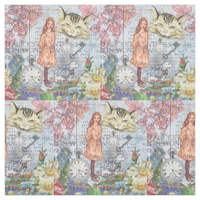 Alice Äventyr i Underlandet Classic Rackham Tyg (Provkarta)