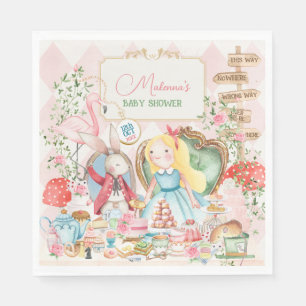 Alice Äventyr i Woderland Baby Shower Tea Party Pappersservett