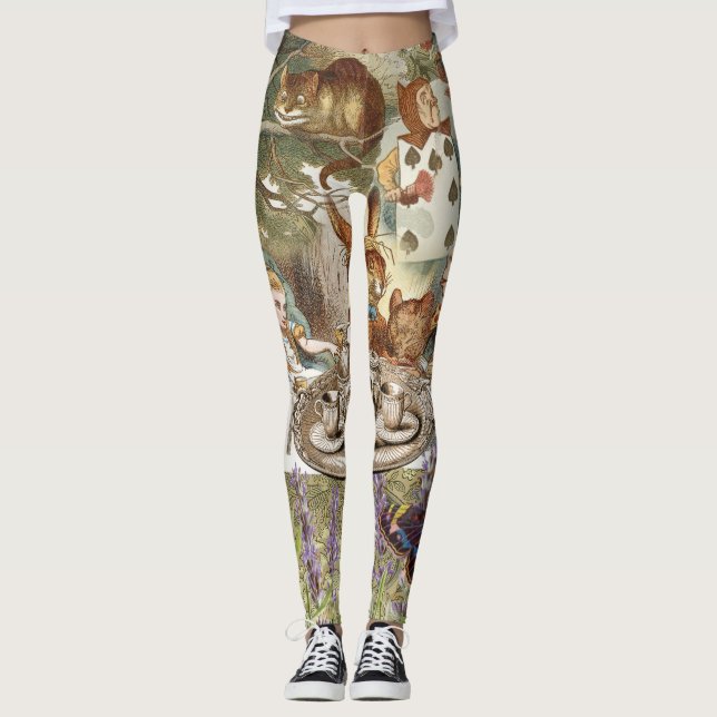 Alice Äventyr i Wonderland Mad Tea Party Leggings (Framsida)