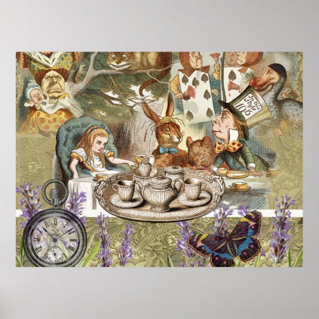 Alice Äventyr i Wonderland Mad Tea Party Poster (Framsidan)