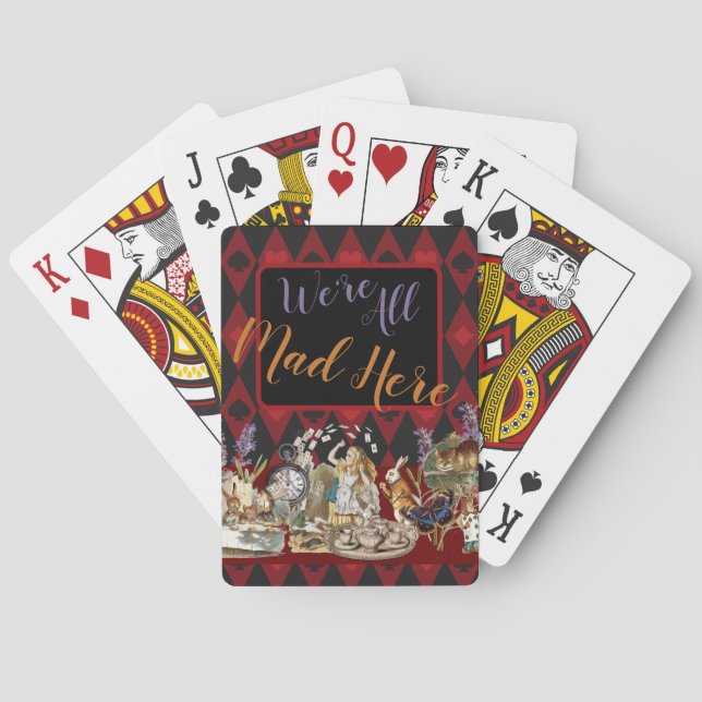 Alice Äventyr med Underlandet Galna Cheshire Katte Casinokort (Baksidan)