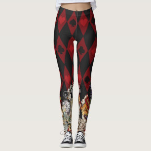 Alice Äventyr med Underlandet Galna Cheshire Katte Leggings