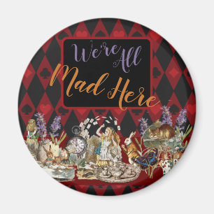 Alice Äventyr med Underlandet Galna Cheshire Katte Magnet