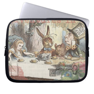 Alice Äventyr Underlandet Galet Tekannemöte Konst Laptop Sleeve