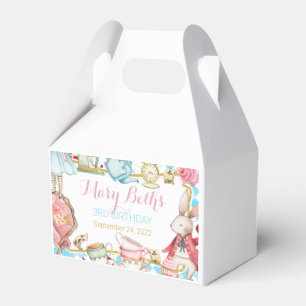 Alice Äventyr Wonderland Favderland Favor Box Gabl Presentaskar