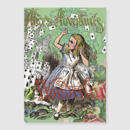 alice äventyrs kort wonderland hattaren kanin 