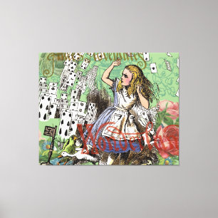 alice äventyrs kort wonderland hattaren kanin canvastryck