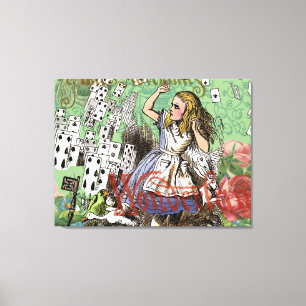 alice äventyrs kort wonderland hattaren kanin canvastryck