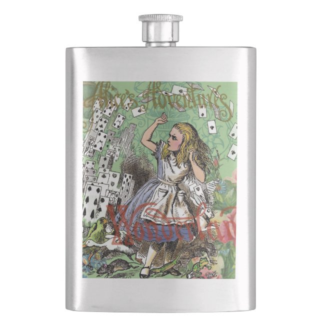 alice äventyrs kort wonderland hattaren kanin  fickplunta (Framsidan)