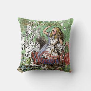 alice äventyrs kort wonderland hattaren kanin  kudde