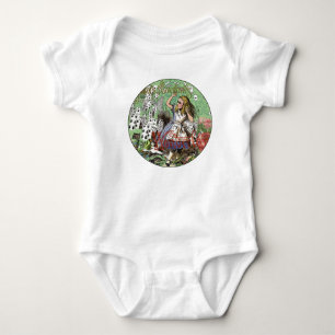 alice äventyrs kort wonderland hattaren kanin tee
