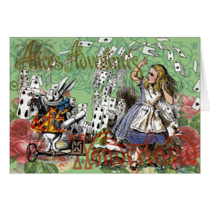 alice äventyrs kort wonderland hattmakare kanin