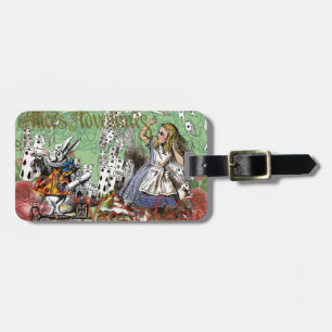 alice äventyrs kort wonderland hattmakare kanin bagagebricka
