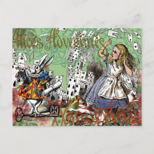 alice äventyrs kort wonderland hattmakaren kanin