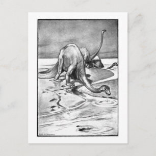 Alice B. Skogsbruk: Diplodocus art vycard Vykort