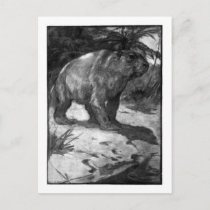 Alice B. Woodward: Diprotodon art vycard Vykort