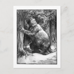 Alice B. Woodward: Megatherium art vycard Vykort