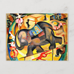 Alice Bailly - Elefanten, finkonst målning Vykort