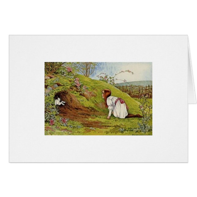 Alice besegrar kaninhål OBS kort (Framsidan Horizontal)