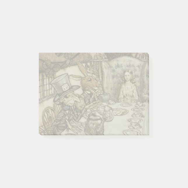 Alice Birthday Unfödelsedagspressen Rabbit Hatter  Post-it Block (Framsida)