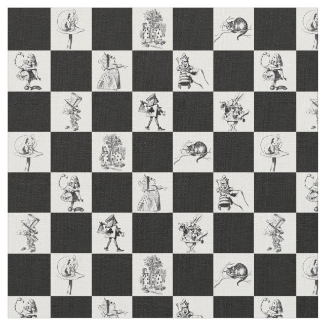 Alice Black och White på kontrollpanelen Tyg (Närbild)