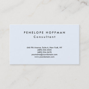 Alice Blue Snyggt Plain Simple Professionell Class Visitkort