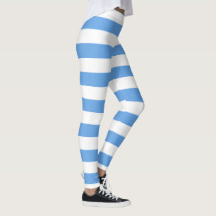 Alice Blue White Large Rand Leggings
