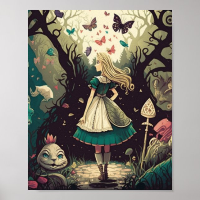 Alice Borttappad i Wonderland Poster (Framsidan)