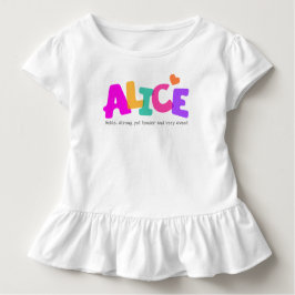 Alice bubblar kända menande flickor brevdräkt t shirt
