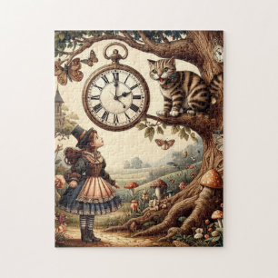 Alice & Cheshire Cat: Fantastisk Underland-fantasi Pussel