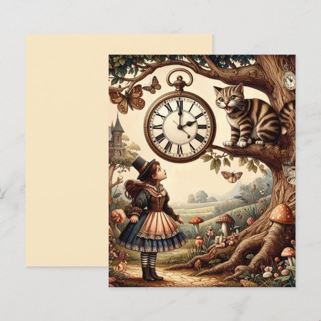 Alice & Cheshire Cat: Fantastisk Whimsy Underland (Fram/baksida)