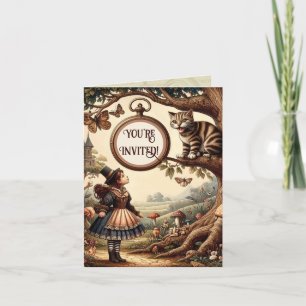 Alice & Cheshire Cat: Fantastisk Whimsy Underland Inbjudan