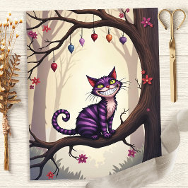 Alice Cheshire Cat på Träd Scrapbookpapper