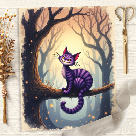 Alice Cheshire Cat Skog Skrapbok Papper