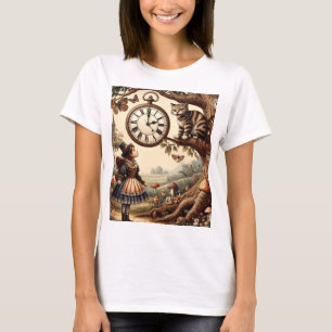 Alice & Cheshire Cat: Whimsical Wonderland Fantasi T Shirt