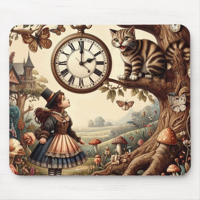 Alice & Cheshire Cat: Whimsical Wonderland Fantasy Musmatta (Framsidan)