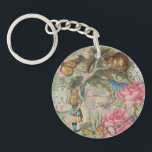 Alice Cheshire Cat Wonderland Träd Garden<br><div class="desc">Det här är den klassiska Alice i Wonderland och Cheshire Cat Alice chattor med Cheshire Cat som är sitta i träd. Den här Alice i Wonderland-bilden bygger på den ursprungliga Cheshire Cat-bilden från Alice's Äventyr i Wonderland-serien av illustrator John Tenniel, sammansatt i ett kollage med blommor, nyckel, fickur och fjärilar...</div>