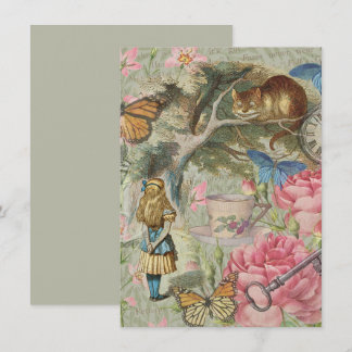 Alice Cheshire Cat Wonderland Träd Garden