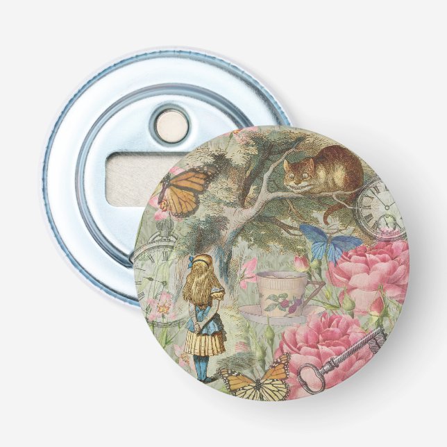 Alice Cheshire Cat Wonderland Trädgård Flasköppnare (Framsidan)