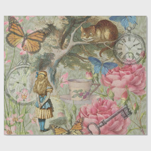 Alice Cheshire Catts Wonderland Trädgård Presentpapper