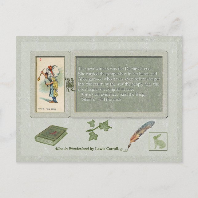 Alice Collection: Duchess's Cook Vykort (Framsida)