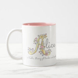 Alice dekorativt namn och menande mugg