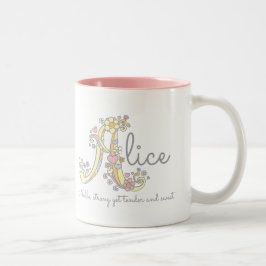 Alice dekorativt namn och menande mugg