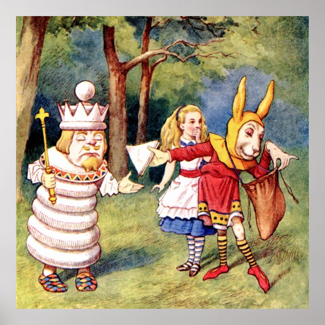 Alice, den vita Kung och kaninen i Wonderland Poster (Framsidan)