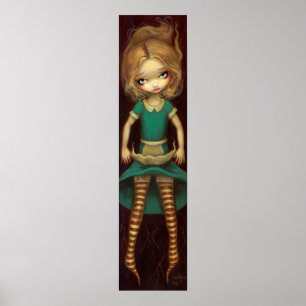Alice Descending alias in wonderland Art Print Poster