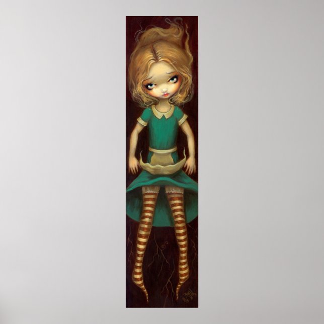 Alice Descending alias in wonderland Art Print Poster (Framsidan)